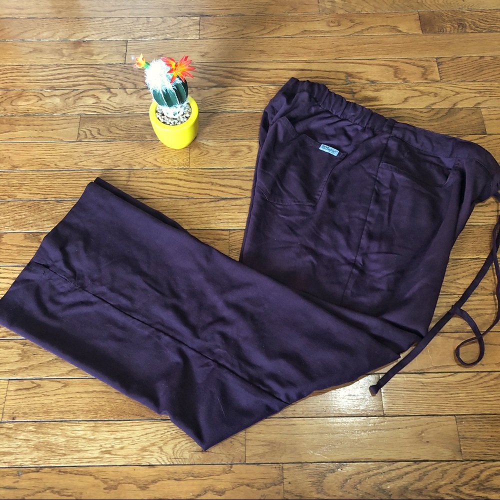 SOLD Plum Greys Anotomy Scrub Bottoms